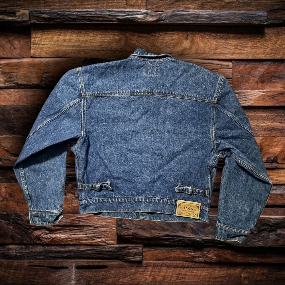 VINTAGE 90s POLO RALPH LAUREN WESTERN STYLEDENIM JACKET- WOMEN'S SIZE MEDIUM - Picture 2 of 13